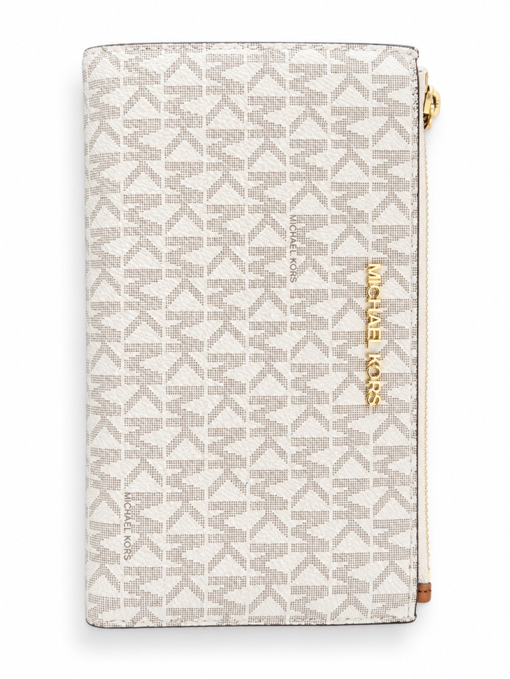 Michael Kors Signature Continental Wallet in Vanilla and Gold